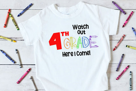 4th Grade Here I Come SVG | Back To School SVG SVG B Renee Design 