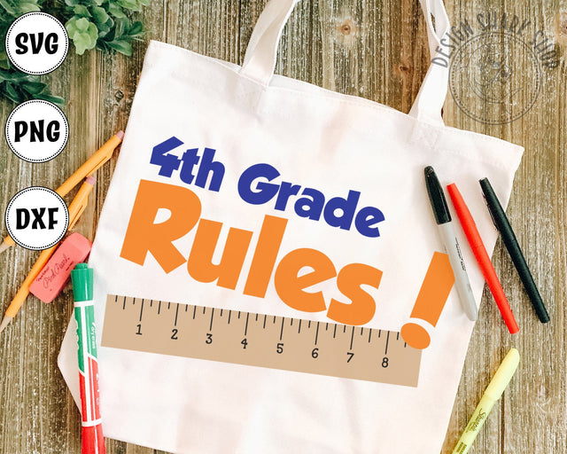 4th Grade Rules SVG Design Shark 