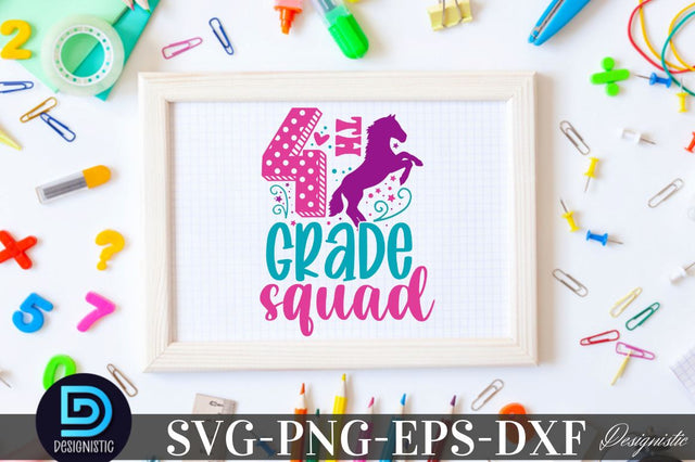 4th grade squad, Back to School SVG SVG DESIGNISTIC 