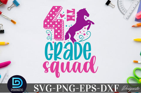 4th grade squad, Back to School SVG SVG DESIGNISTIC 