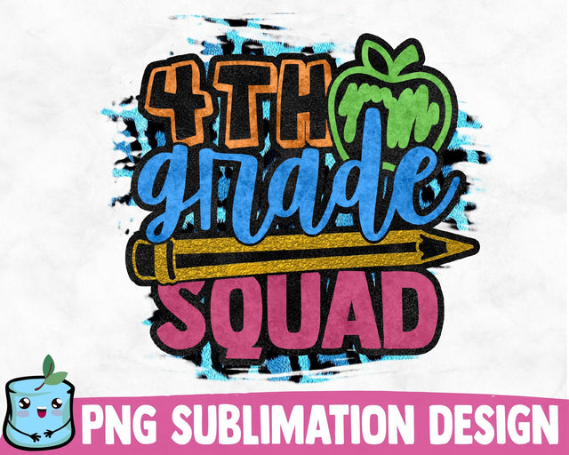 4th Grade Squad Sublimation Bundle Sublimation MintyMarshmallows 