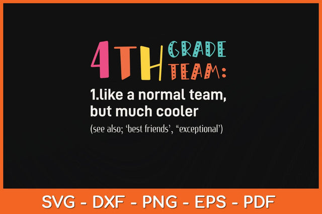 4th Grade Team Definition Cute Teacher Back To School Svg Design SVG artprintfile 