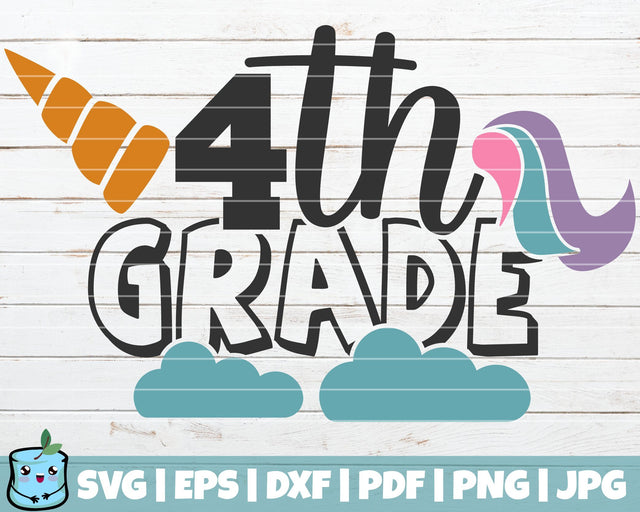 4th Grade Unicorn SVG MintyMarshmallows 