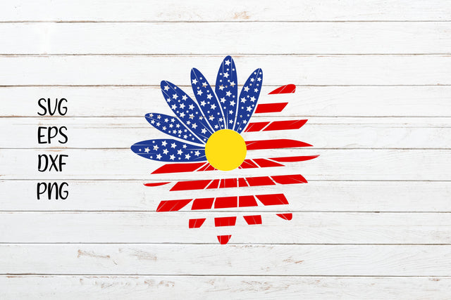 4th July Daisy Flower svg Clipart SVG SmmrDesign 