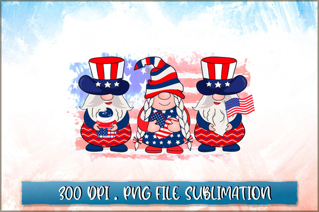 4th July Gnomes Sublimation SVG Shetara Begum 