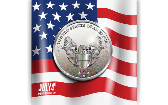 4th July Greetings on the shield with the American flag SVG naemmiah021 