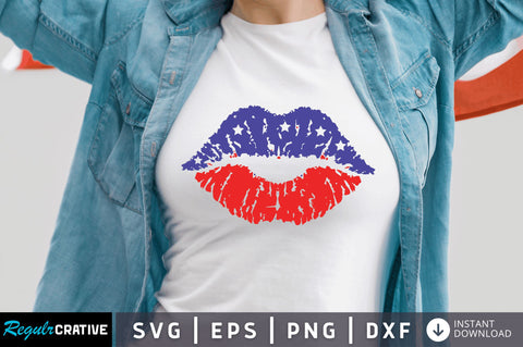 4th july lip SVG SVG Regulrcrative 