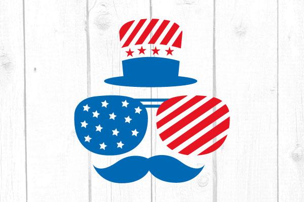4th July Mustache Svg SVG cricutfilesmg 
