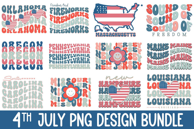 4th July PNG Bundle Sublimation Rupkotha 