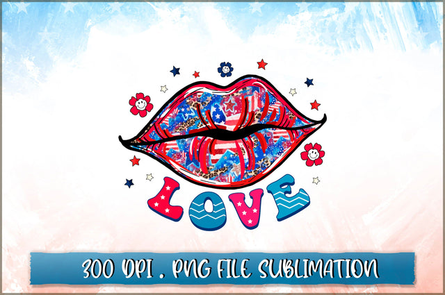 4th July PNG, Love Sublimation SVG Shetara Begum 
