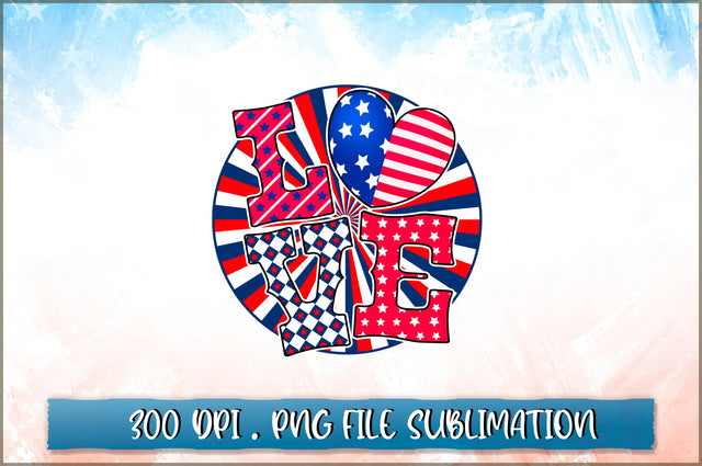 4th July PNG, Love Sublimation SVG Shetara Begum 