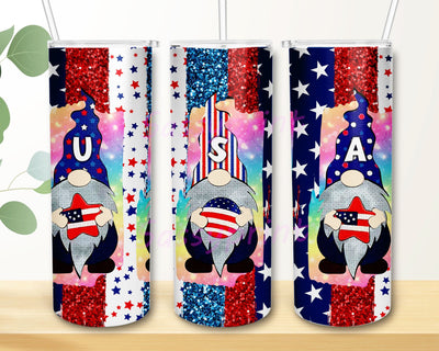 4th july Skinny Tumbler Design, 4th Of July Gnome, Sublimation Designs Downloads, 20oz Skinny Tumbler Design, Skinny Tumbler Sublimation png Sublimation sassyprint 