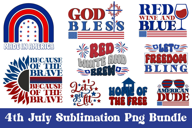 4th July Sublimation Png Bundle Sublimation Rupkotha 