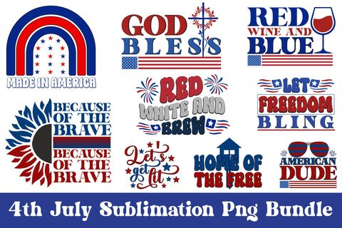 4th July Sublimation Png Bundle Sublimation Rupkotha 