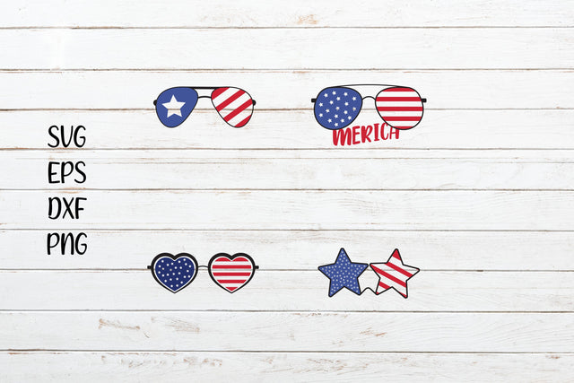 4th July Sunglass Clipart Set svg SVG SmmrDesign 