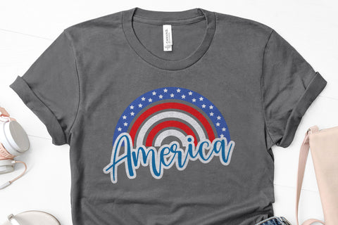 4th July SVG | America Rainbow, American Flag Shirt SVG Maggie Do Design 
