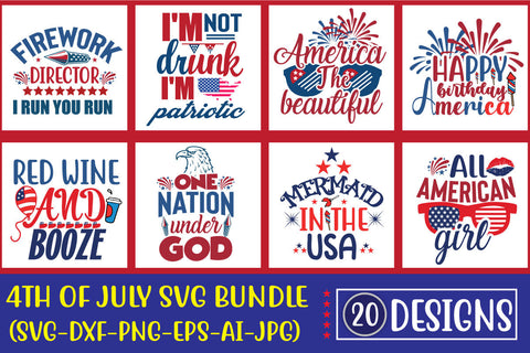4Th July SVG Bundle SVG Blessedprint 