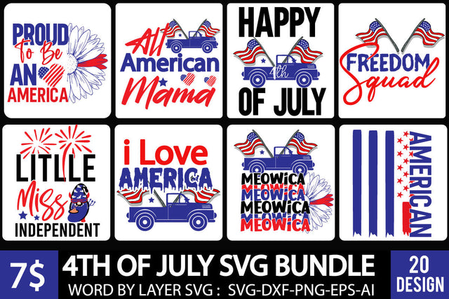 4Th July SVG Bundle,USA Flag Svg, Independence Day, 4th of July Svg Bundle, Patriotic Svg, America Svg, USA Svg, July 4th Svg SVG BlackCatsMedia 