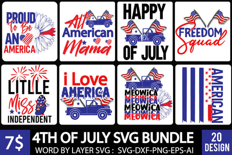 4Th July SVG Bundle,USA Flag Svg, Independence Day, 4th of July Svg Bundle, Patriotic Svg, America Svg, USA Svg, July 4th Svg SVG BlackCatsMedia 