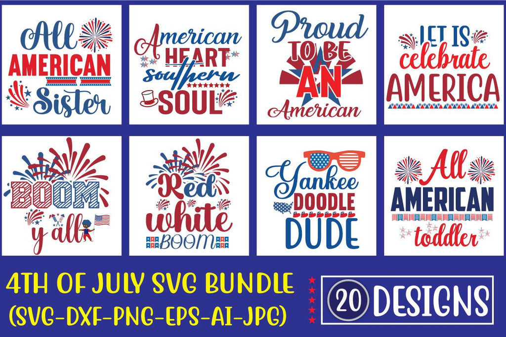 4Th July SVG Bundle,USA Flag Svg, Independence Day, 4th of July Svg ...