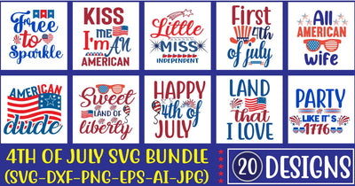 4Th July SVG Bundle,USA Flag Svg, Independence Day, 4th of July Svg Bundle, Patriotic Svg, America Svg, USA Svg, July 4th Svg SVG Blessedprint 