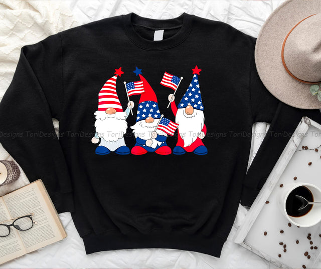 4th Of July 2023 Patriotic Gnomes PNG Sublimation Design Sublimation ToriDesigns 