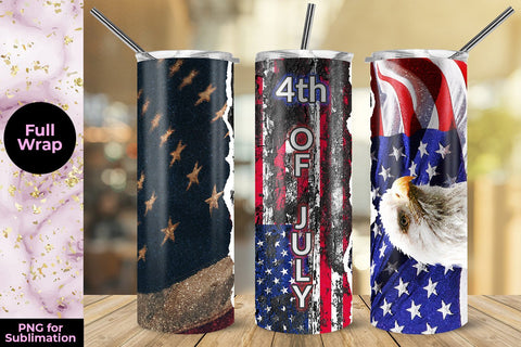 4th of july 20oz Skinny Tumbler Wrap Template Sublimation Sublimatiz Designs 