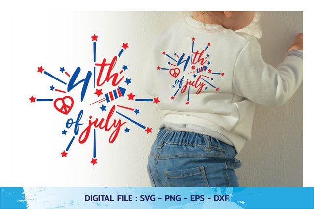 4th of july america flag and firework, Cricut Files, svg, png, eps, dxf, Instant Download SVG nhongrand 
