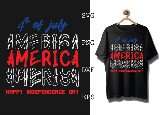4th of July America Svg, 4th of July File, America Patriotic Svg, Png, Eps, Dxf Files SVG DesignTShirt 
