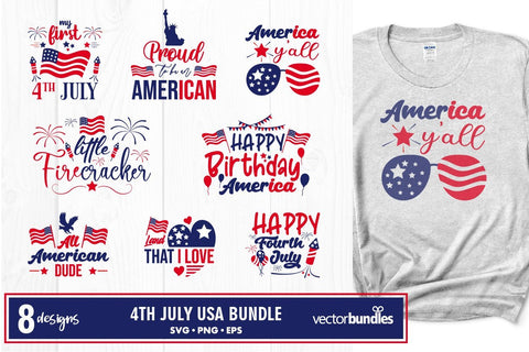 4th of july america svg bundle SVG vectorbundles 