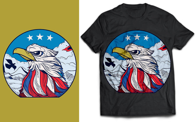 4Th of July American Eagle SVG T-Shirt Design SVG naemmiah021 