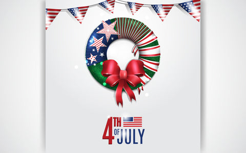 4th of July American Flag Wreath Design SVG naemmiah021 