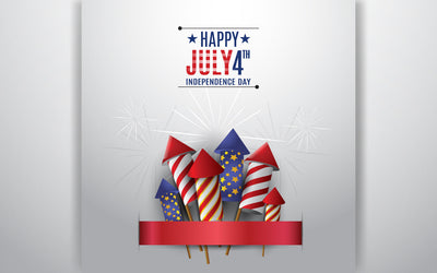 4th of July and seta of fireworks for independence day firework rockets isolated on white background SVG naemmiah021 