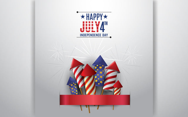 4th of July and seta of fireworks for independence day firework rockets isolated on white background SVG naemmiah021 