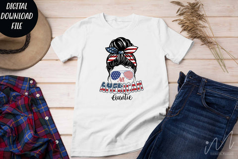 4th of July Auntie t shirt svg, Auntie svg, USA Auntie t shirt svg SVG Isabella Machell 