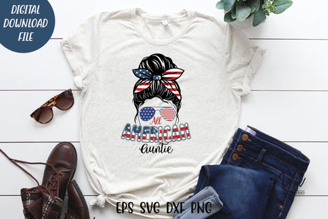 4th of July Auntie t shirt svg, Auntie svg, USA Auntie t shirt svg SVG Isabella Machell 