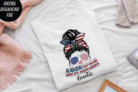 4th of July Auntie t shirt svg, Auntie svg, USA Auntie t shirt svg SVG Isabella Machell 