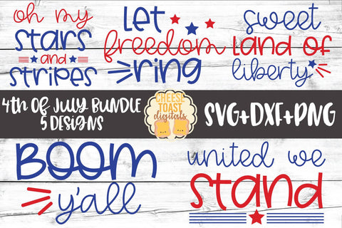 4th of July Bundle - Patriotic SVG PNG DXF Cut Files SVG Cheese Toast Digitals 