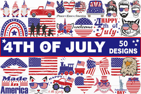 4th of July Bundle SVG cut file, Independence Day Designs SVG SoMemorableDesigns 