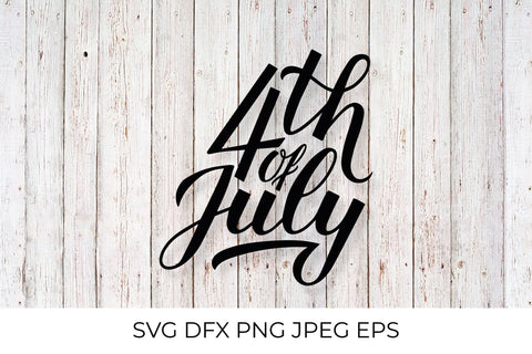 4th of July calligraphy lettering. USA Independence Day SVG SVG LaBelezoka 