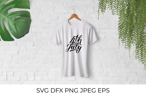 4th of July calligraphy lettering. USA Independence Day SVG SVG LaBelezoka 