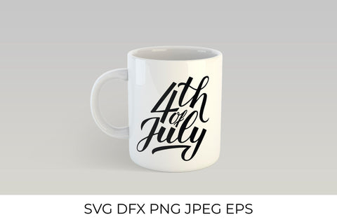 4th of July calligraphy lettering. USA Independence Day SVG SVG LaBelezoka 