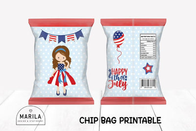 4th of July Chip Bag Design Printable #4 Sublimation Marilakits 