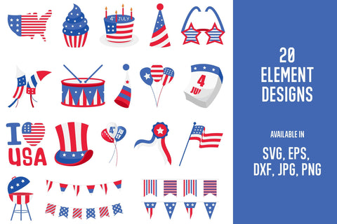 4th Of July Clipart Bundle | Patriotic Gnomes SVG Bundle SVG dapiyupi store 