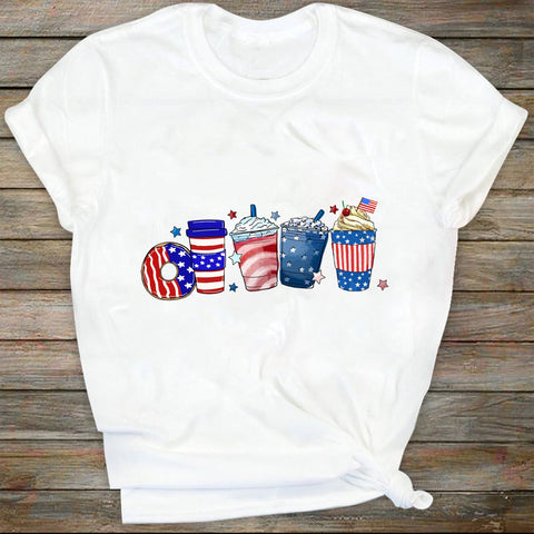 4th of July Coffee Independence svg, USA coffee latte patriotic digital ...