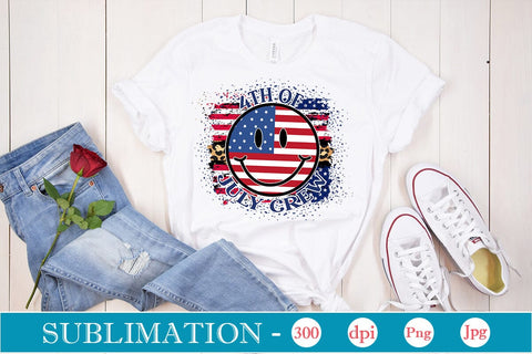 4th Of July Crew Sublimation SVGs,Quotes and Sayings,Food & Drink,On Sale, Print & Cut Sublimation DesignPlante 503 