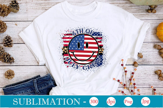 4th Of July Crew Sublimation SVGs,Quotes and Sayings,Food & Drink,On Sale, Print & Cut Sublimation DesignPlante 503 