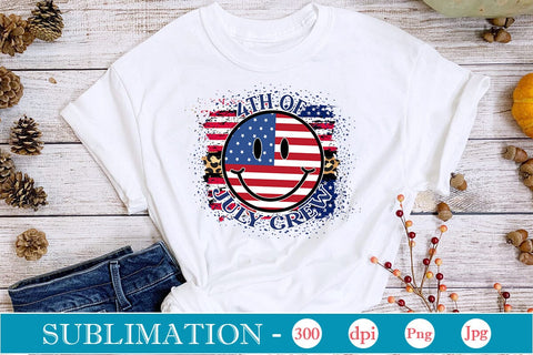 4th Of July Crew Sublimation SVGs,Quotes and Sayings,Food & Drink,On Sale, Print & Cut Sublimation DesignPlante 503 