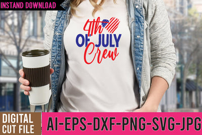 4th of july Crew SVG Design , 4th of july Crew SVG Quotes SVG BlackCatsMedia 