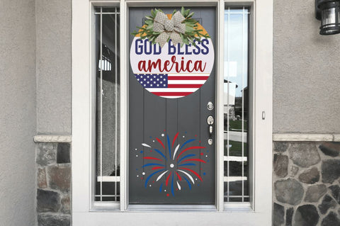 4th of July Door Round Signs PNG Bundle Sublimation Regulrcrative 